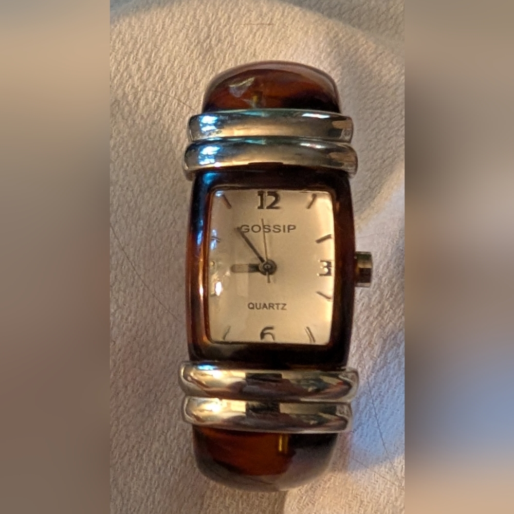 WORKING Gossip Silver and Brown Quartz Watch
